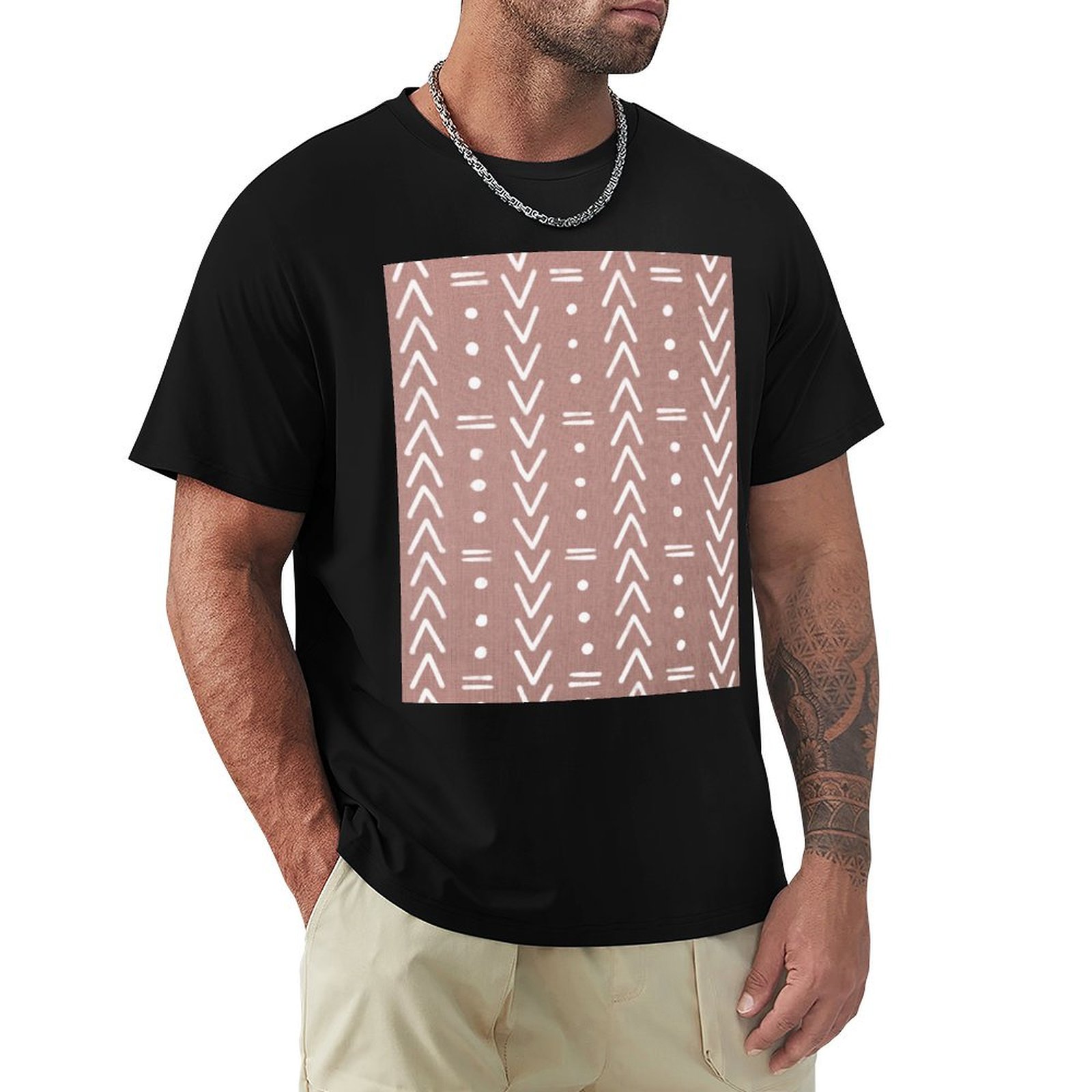 Mudcloth White Geometric Shape - Mudcloth Print Top ulasan dan harga