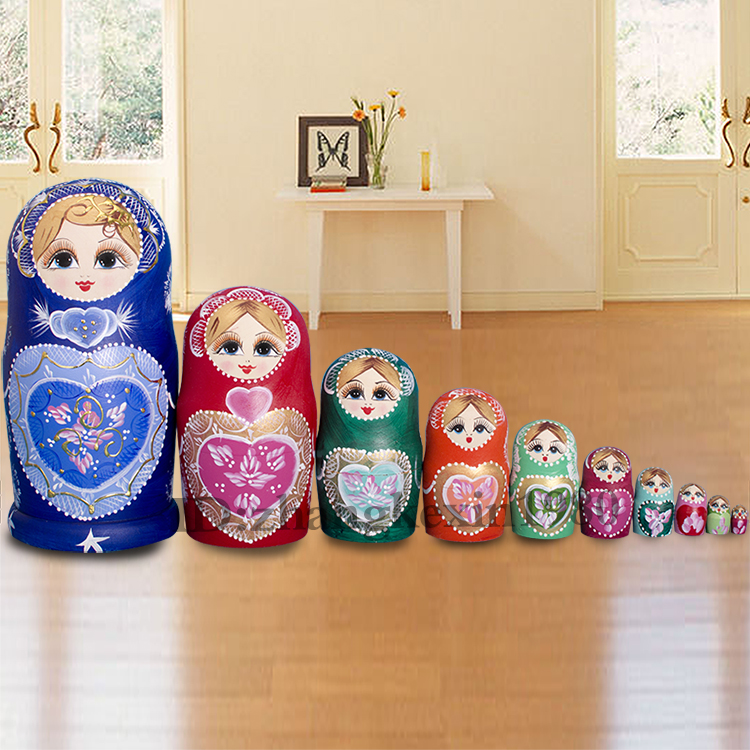 10pcs Wooden Russion Tradition - Ethnic Fashion Model ulasan dan harga