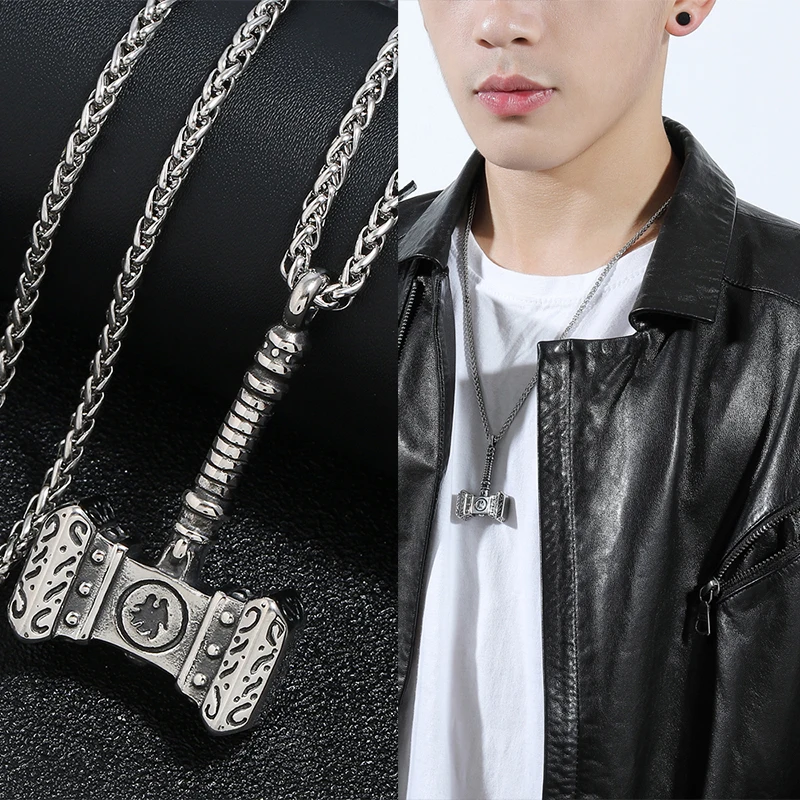 Thor Hammer Necklace NORRON Su - Ethnic Fashion World ulasan dan harga